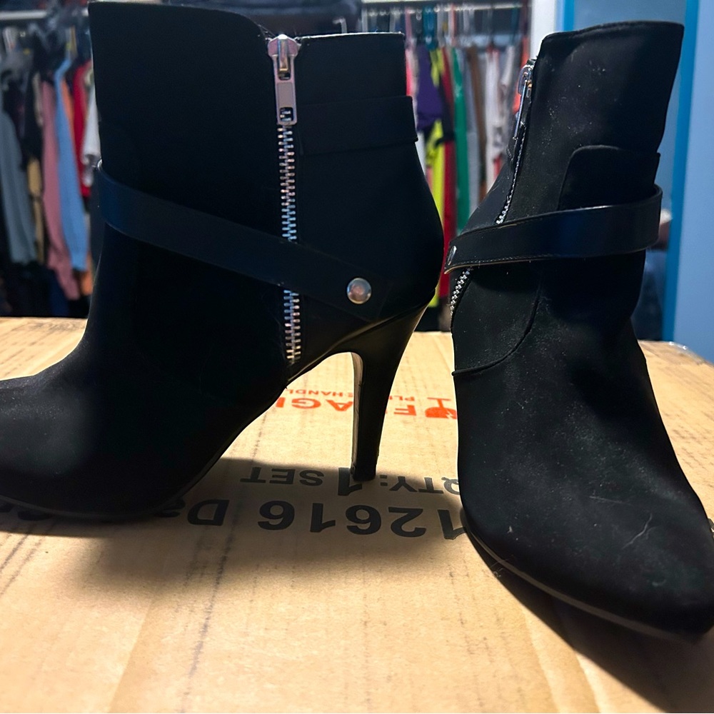 Black ankle boots